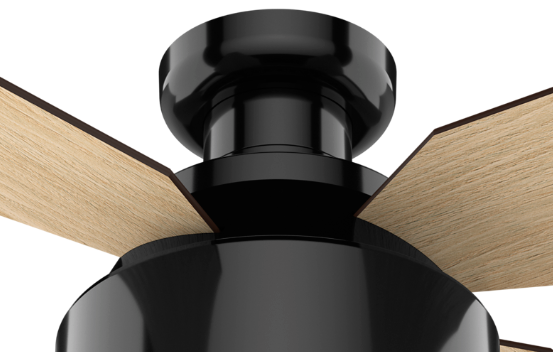 品番：59259 品名：クランブルック / Gloss Black 羽根直径：52インチ (132cm)　ハンターシーリングファン ライト 画像