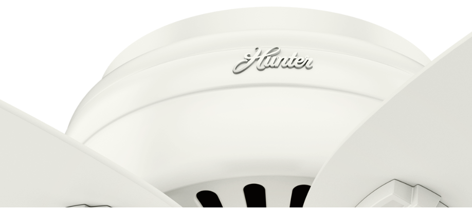Hunter fan　　51080_ニューサム・42インチ・ロープロフィール / Fresh White ハンターシーリングファン　ライト　画像