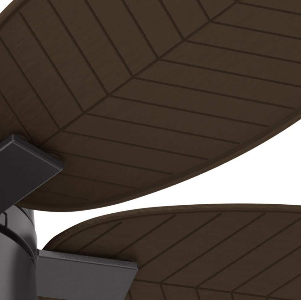 51191 　アマリリス　Amaryllis Outdoor with LED Light 52 inch　Noble Bronze 羽根　Brushed Cocoa　 ハンターシーリングファン　ライト　画像　