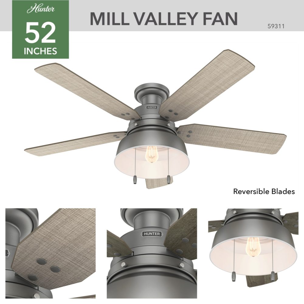 59311 ミルバレー　Mill-Valley　ハンターシーリングファン　ライト　　画像　