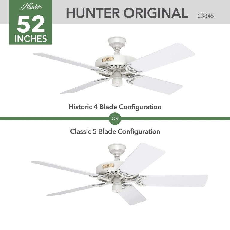 23845 ハンターオリジナル　ホワイト　Hunter 0riginal　ハンターシーリングファン画像