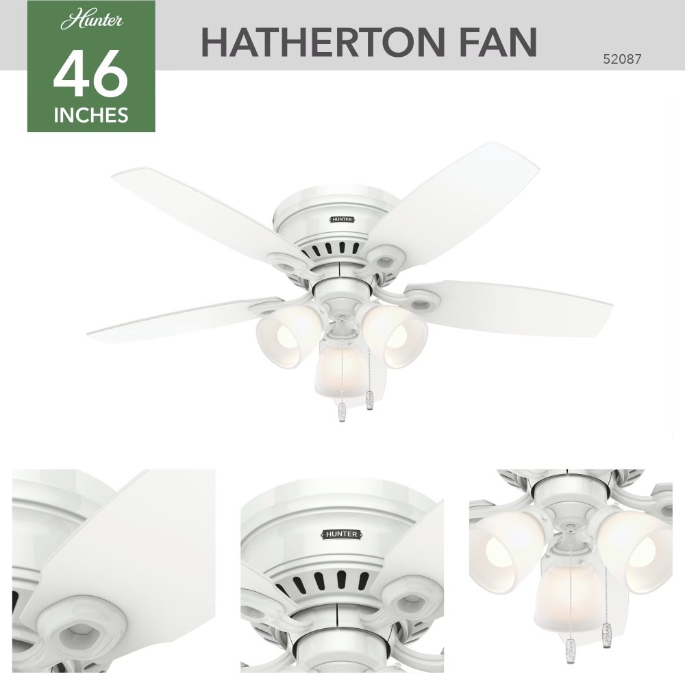 52087　ハザートン　ハンターシーリングファン　ライト　画像　ハンターストア