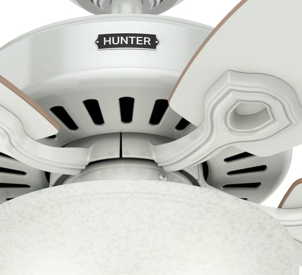 ビルダーデラックス　ホワイト　ハンターシーリングファン　　ライト　画像　Hunter Fan
