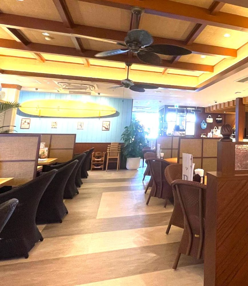 ハンターシーリングファン　ベイビュー　設置画像　ラ・オハナ 沼津杉崎店
