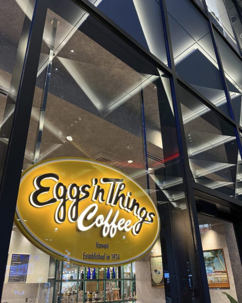 ハンターシーリングファン　HFC-72　設置画像　Eggs ’n Things Coffee センテラス天文館店