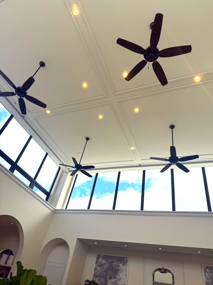 メゾン アムシュティー　　　ハンターシーリングファン　ビルダーエリート　ニューブロンズ　設置　画像