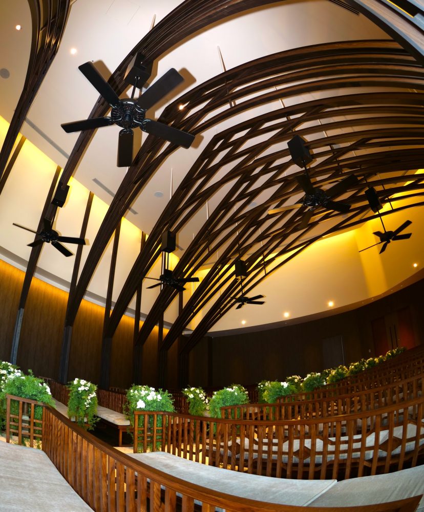 ハンターシーリングファン　画像　　　ハンターオリジナル　設置場所　ラソールガーデン熊本　