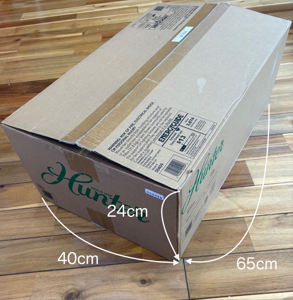 スタークレイク　ハンターシーリングファン　箱サイズ　ｃｍ　